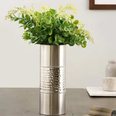 Dotcascade Hammered Stainless Steel Flower Vase