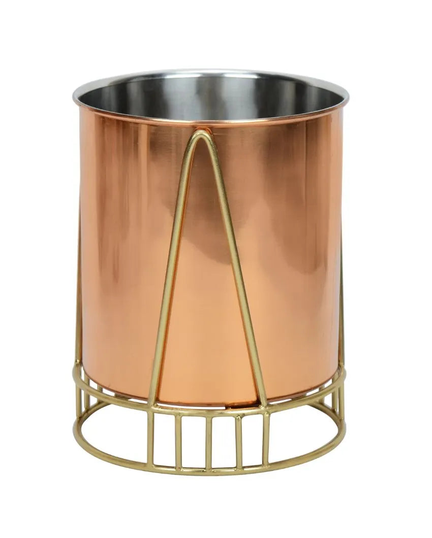 Tripod Blossom Stainless Steel Copper Planter