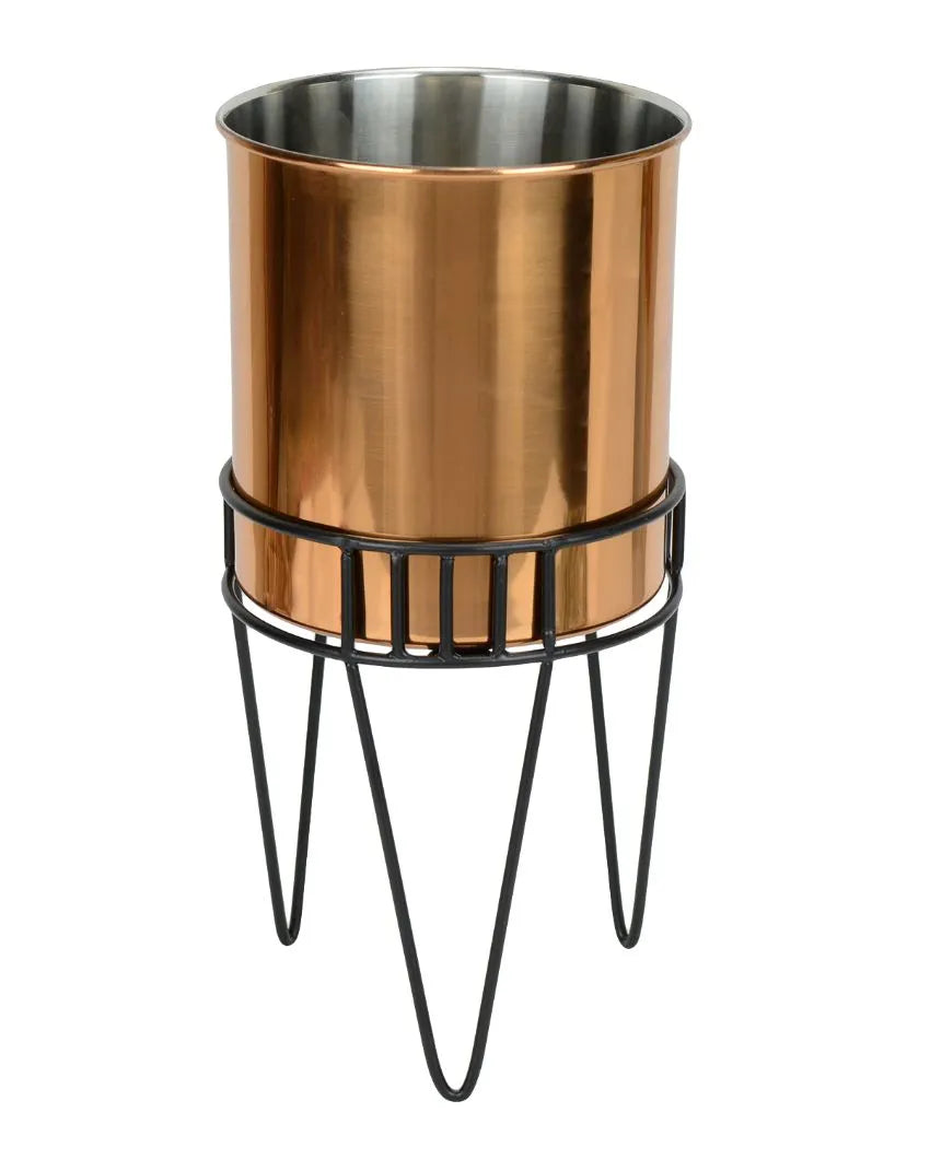 Tripod Blossom Stainless Steel Copper Planter