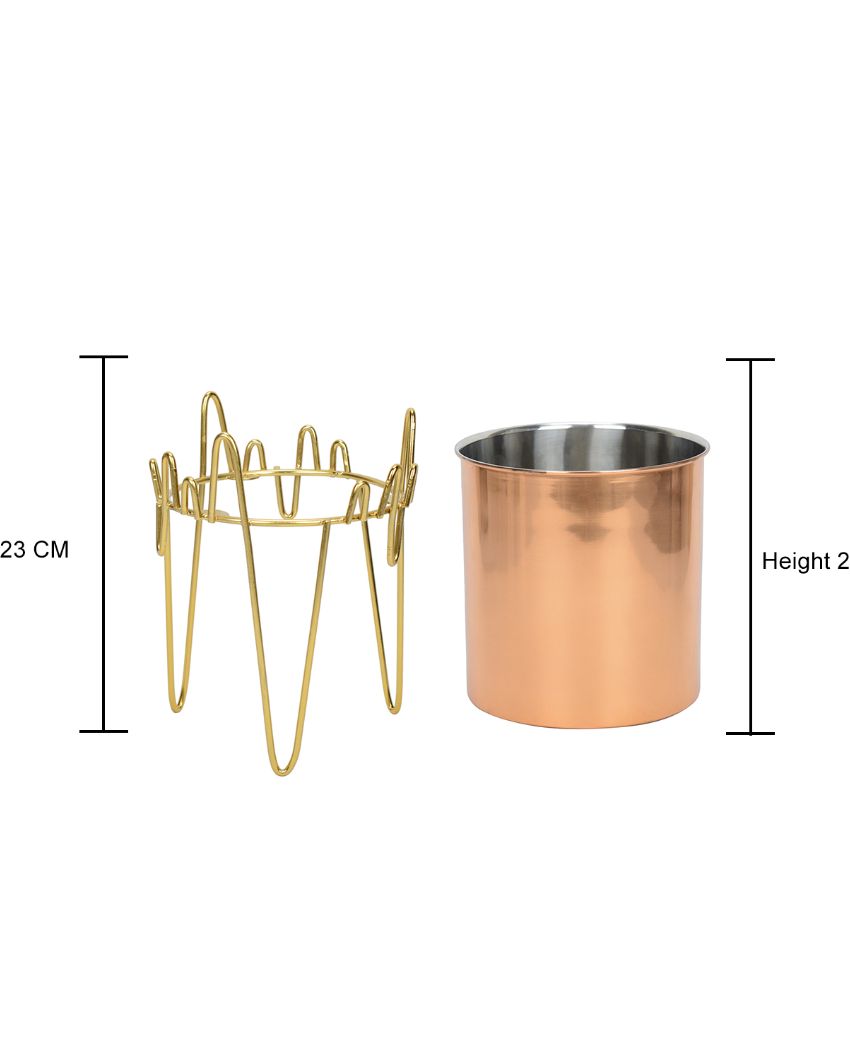 Zigzag Oasis Stainless Steel Copper Planter