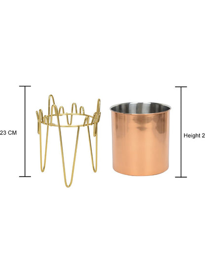 Zigzag Oasis Stainless Steel Copper Planter