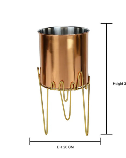 Zigzag Oasis Stainless Steel Copper Planter