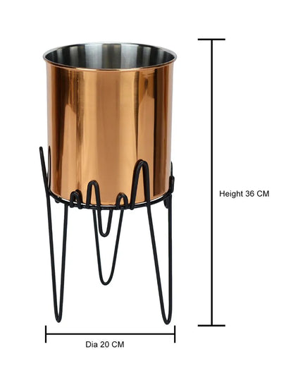 Zigzag Oasis Stainless Steel Copper Planter