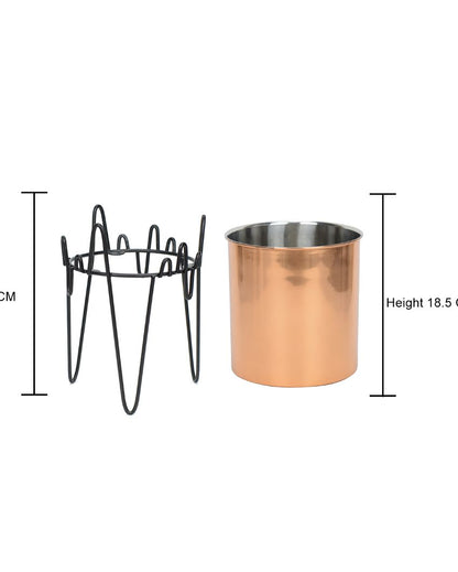 Zigzag Oasis Stainless Steel Copper Planter