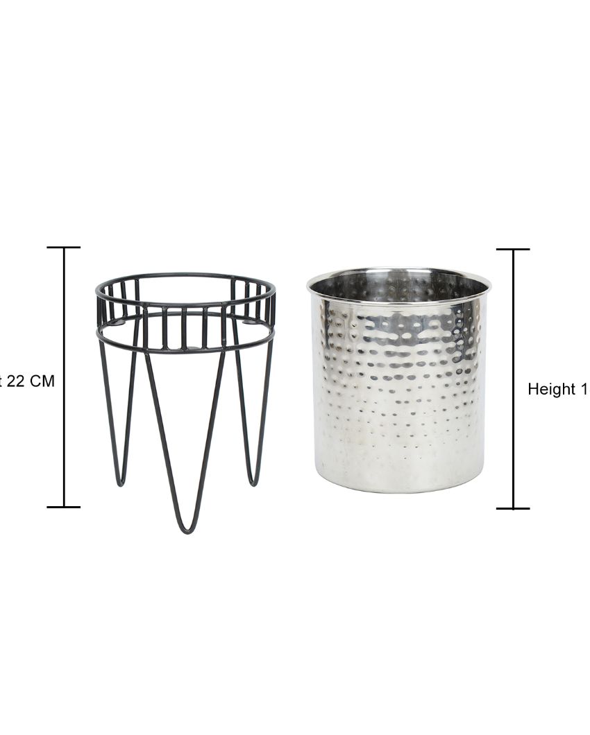 Trileg Bloom Stainless Steel Planter