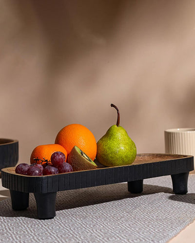 Exquisite Craftsmanship Timeless Classic Wooden Platter on Legs | 5 x 2 inches
