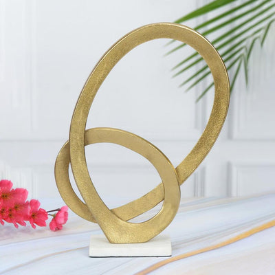 Glint of Gold Décor Aluminium Sculpture | 11 x 3 x 14 inches