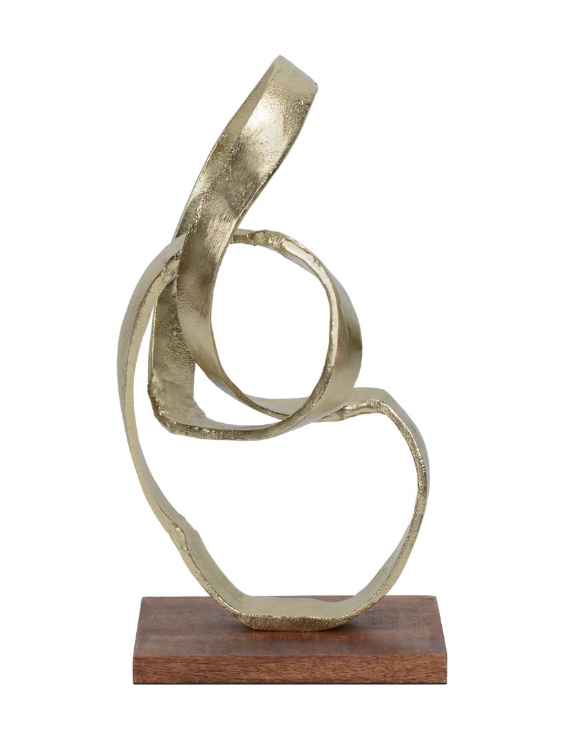 Celestial Crest Abstract Aluminium Sculpture | 7 x 7 x 14 inches