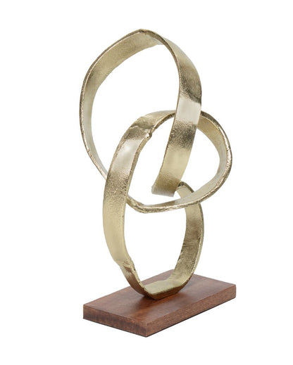 Celestial Crest Abstract Aluminium Sculpture | 7 x 7 x 14 inches