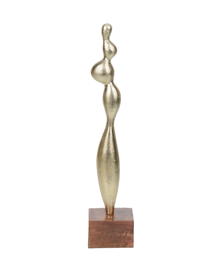 Ethereal Elan Décor Aluminium Sculpture | 4 x 4 x 17 inches