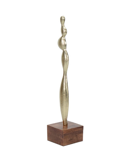 Ethereal Elan Décor Aluminium Sculpture | 4 x 4 x 17 inches