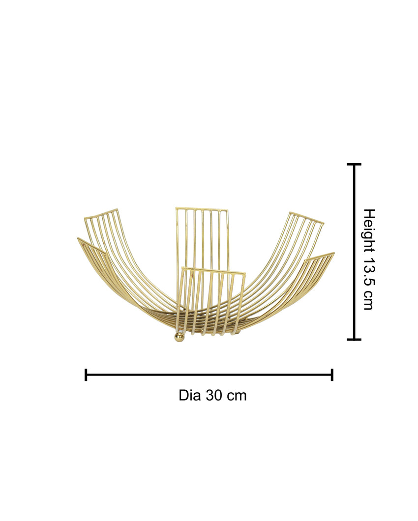 Hexa Wave Pattern Fruit Basket | 12 x 5 inches