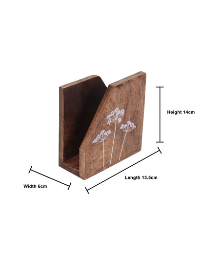 Floral Essence Metal Napkin Holder | 5 x 2 x 6 inches