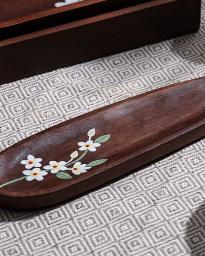 Classic Basic Printed Multipurpose Wooden Serving Tray | 13 x 6 x 4 inches