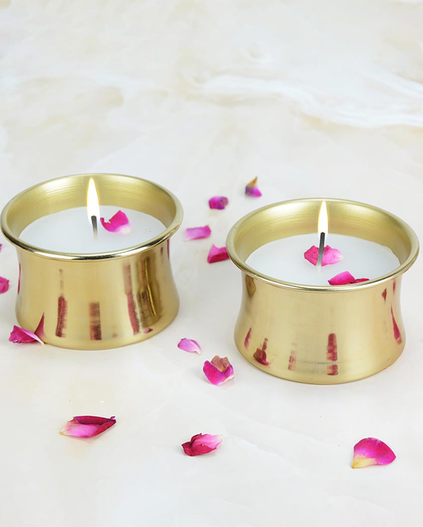 Cosmos Fragrance Delight in Metal Candle Jar Set | Pack of 2 | 10.2 x 5.1 cm / 4 x 2 inches