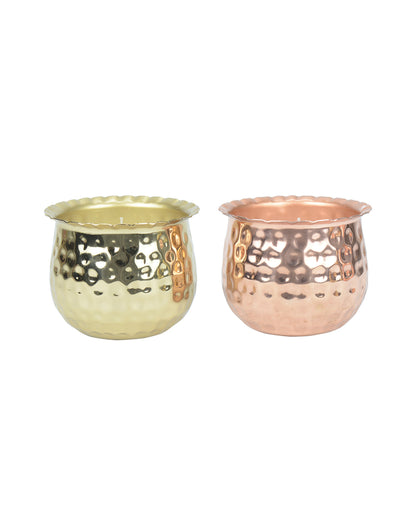 Fireside Glow Comfort in Metal Candle Jar Set | Pack of 2 | 10.16 x 7.62 cm / 4 x 3 inches