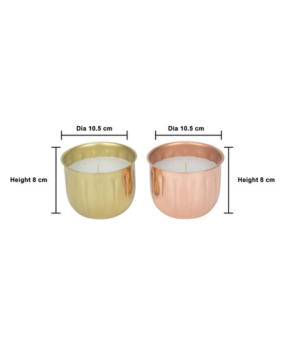 Midnight Magic Fragrant Metal Candle Jar Set | Pack of 2 | 10.2 x 7.6 cm / 4 x 3 inches