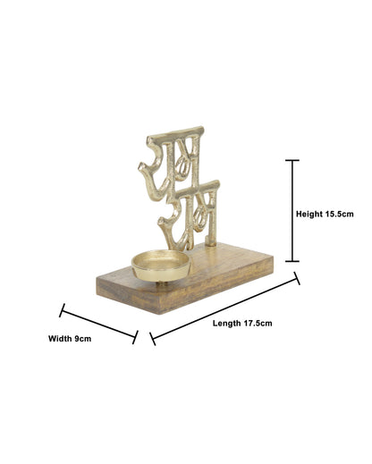 Ram-Ram Devotional Festive Candle Holder | 7 x 4 x 6 inches