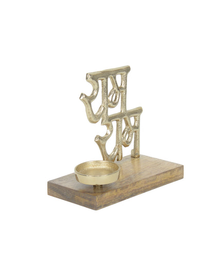 Ram-Ram Devotional Festive Candle Holder | 7 x 4 x 6 inches