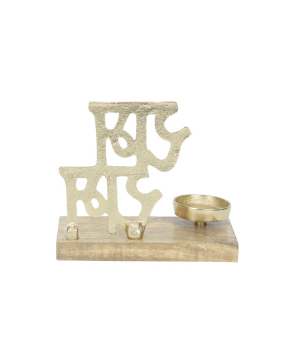 Ram-Ram Devotional Festive Candle Holder | 7 x 4 x 6 inches