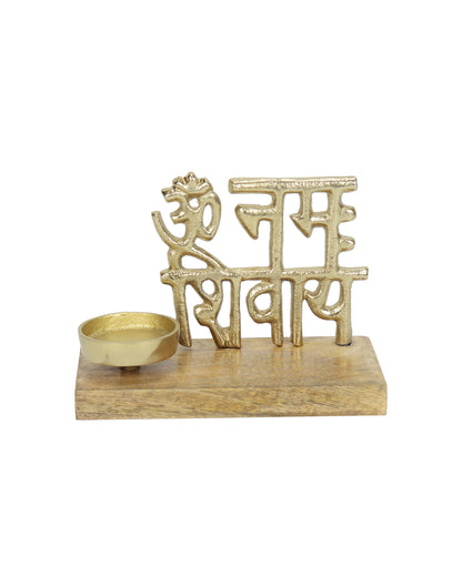 Om Spiritual Festive Candle Holder | 7 x 4 x 5 inches