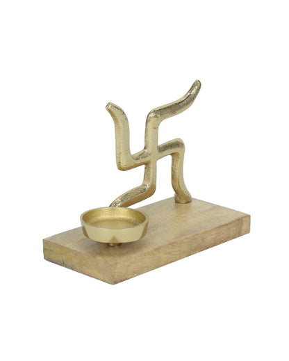 Swastik Traditional Festive Candle Holder | 7 x 4 x 6 inches