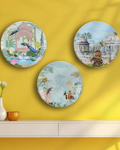 Indian Heritage Wall Decorative Plate Set | Pack of 3 | 10 x 10 inches