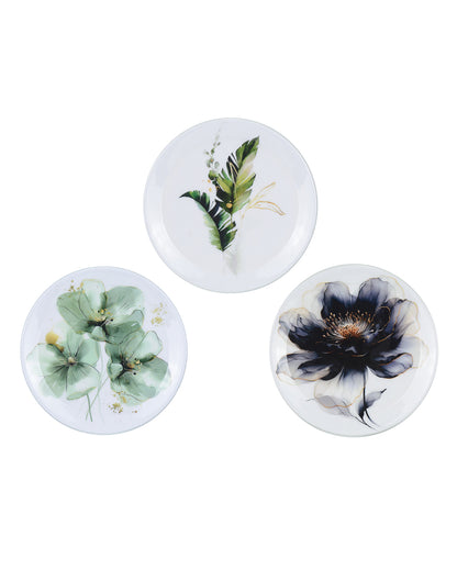 Floral Themed Wall Decorative Plate Set | Pack of 3 | 10 x 10 inches