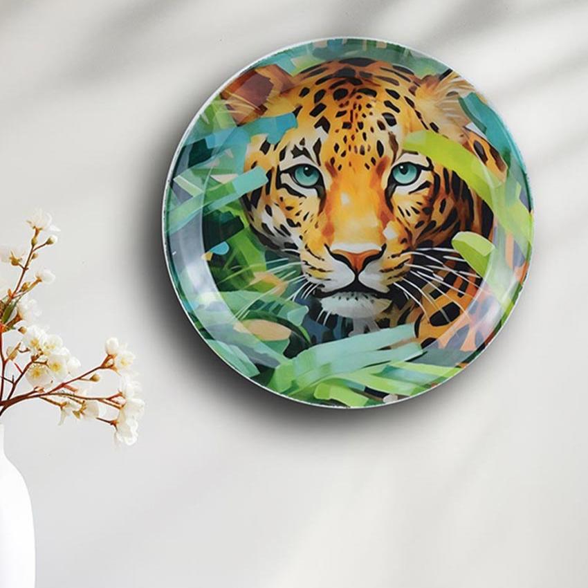 Royal Bengal Tiger Artistic Wall Decorative Plate | 10 x 10 inches