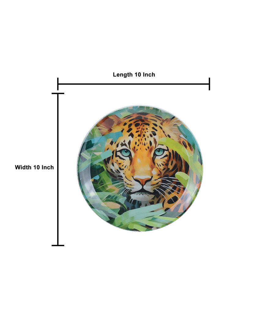 Royal Bengal Tiger Artistic Wall Decorative Plate | 10 x 10 inches