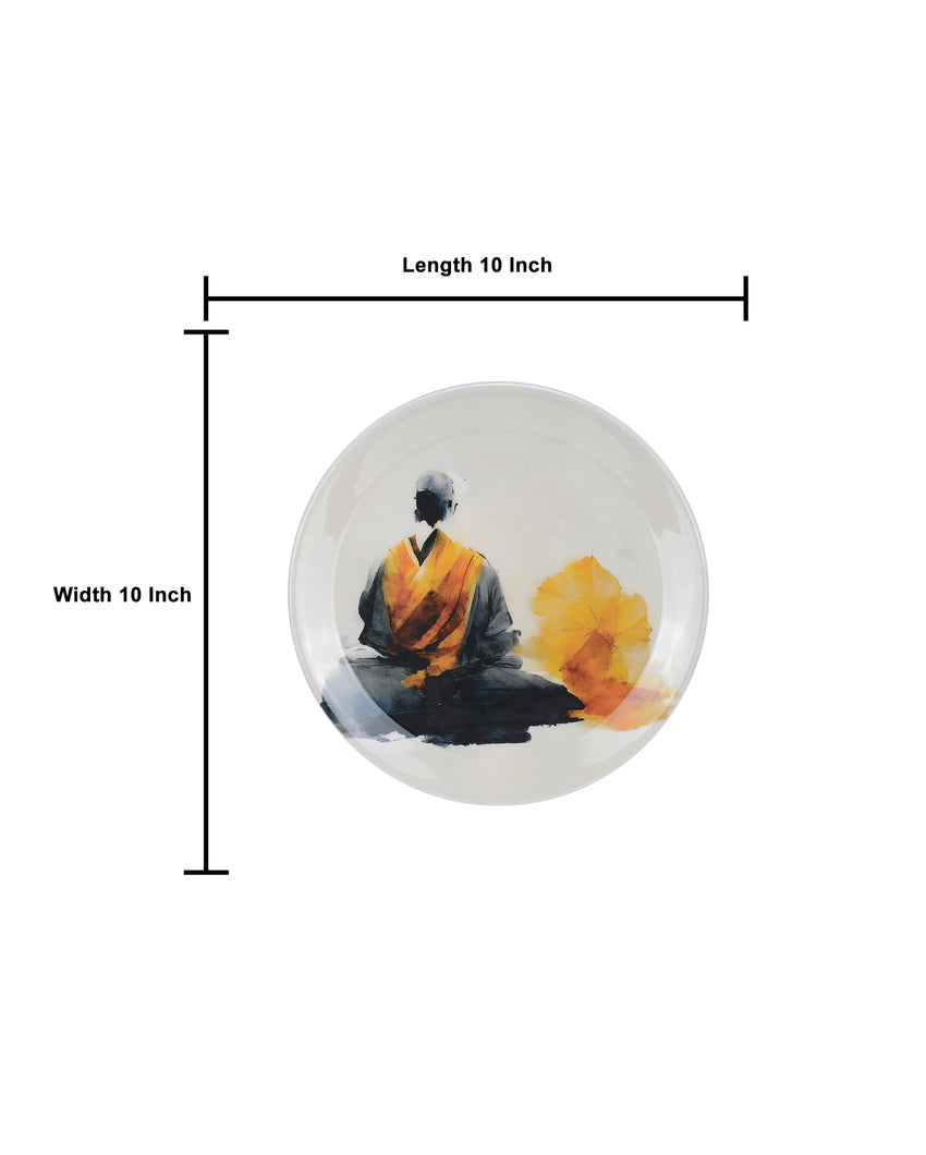 Meditator Buddha Wall Decorative Plate | 10 x 10 inches