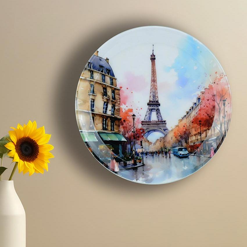 Gustave Eiffel's Tower Wall Decorative Plate | 10 x 10 inches