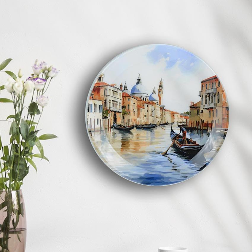 Floating City Venice Artistic Wall Decorative Plate | 10 x 10 inches