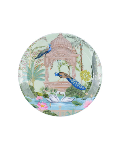 Peacock Painted Wall Decorative Plate | 10 x 10 inches