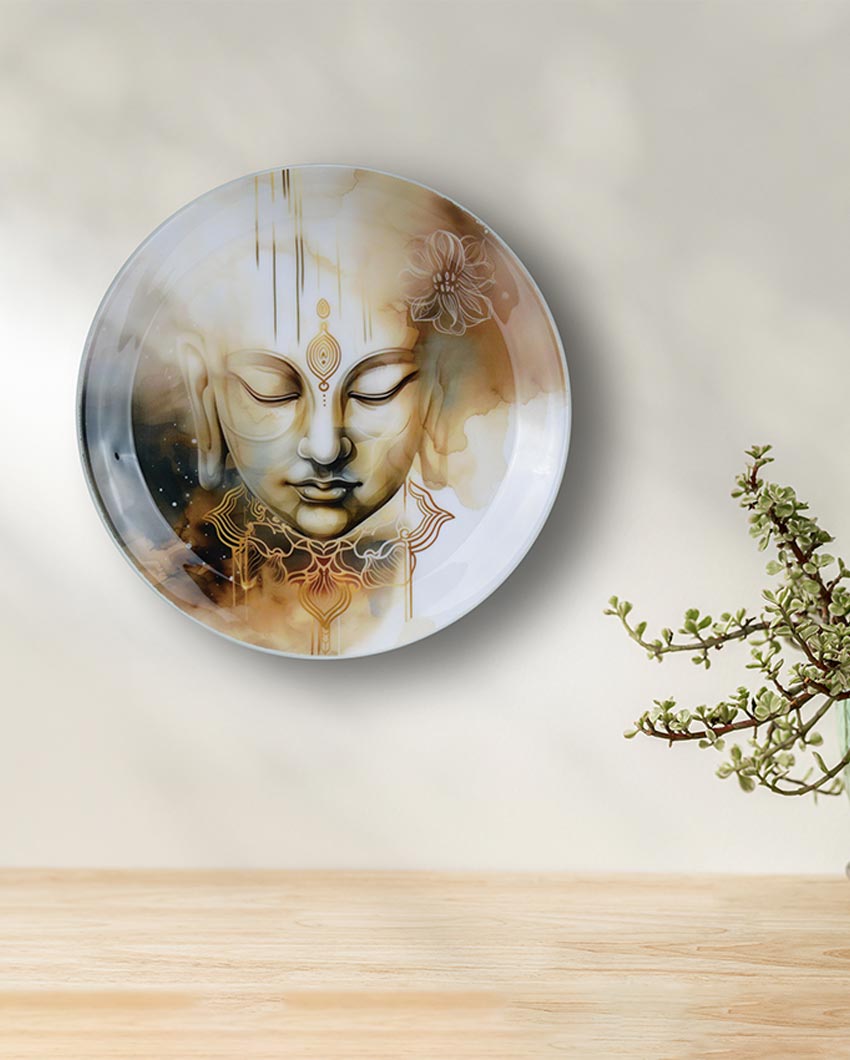 Enlightened Buddha Wall Decorative Plate | 10 x 10 inches