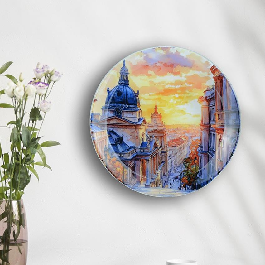 Munich City Scenic Wall Decorative Plate | 10 x 10 inches