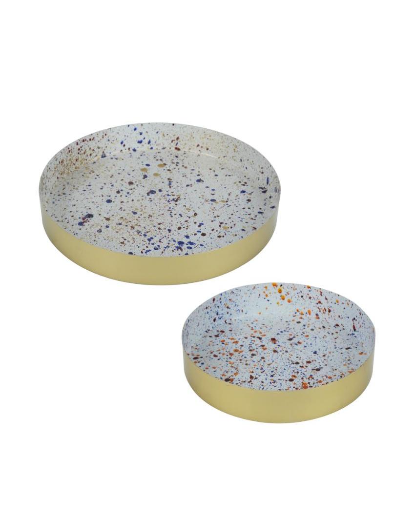 Delight Multicolor Round Serving Trays | Pack of 2