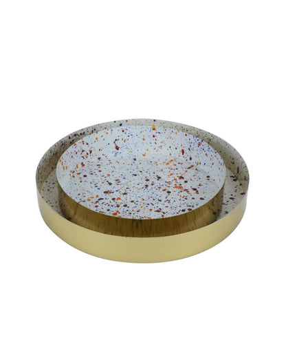 Delight Multicolor Round Serving Trays | Pack of 2