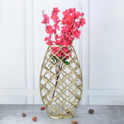 Luxury Victorian Essence Golden Vase Without Flower| 10 x 5 x 18 inches