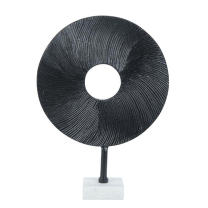 Minimalist Black Sereni Circle Decorative Showpiece | 13 x 3 x 18 inches