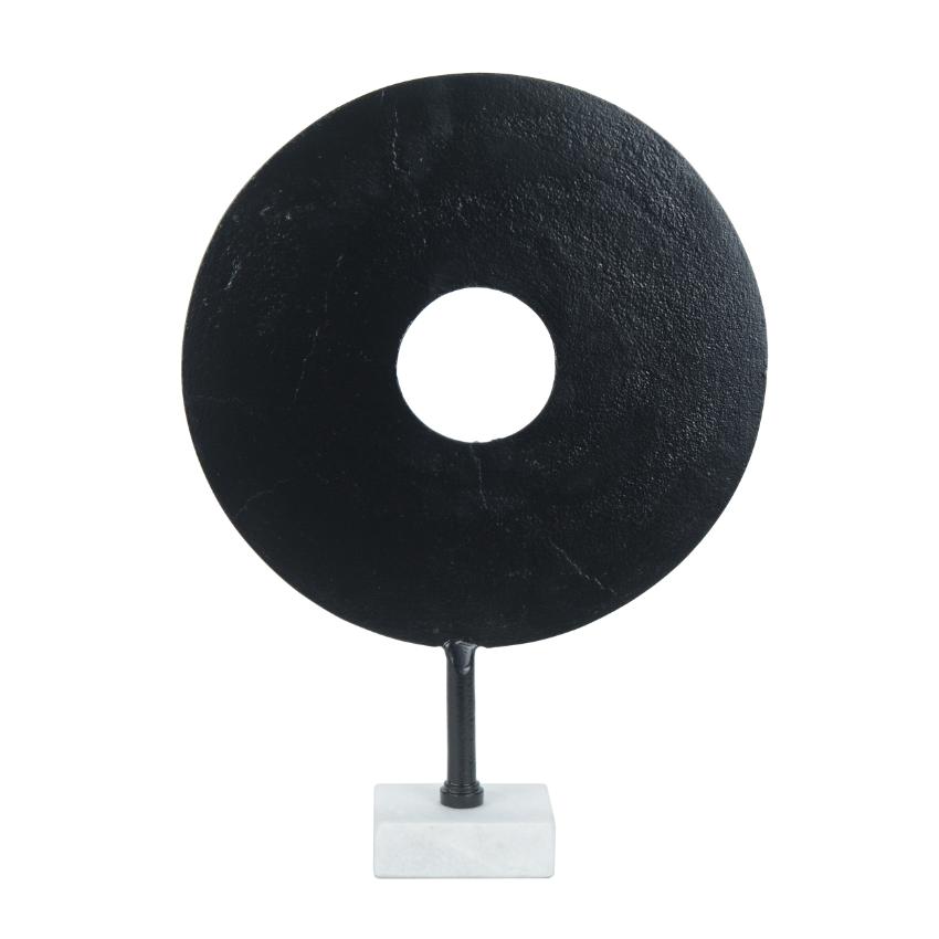 Minimalist Black Sereni Circle Decorative Showpiece | 13 x 3 x 18 inches