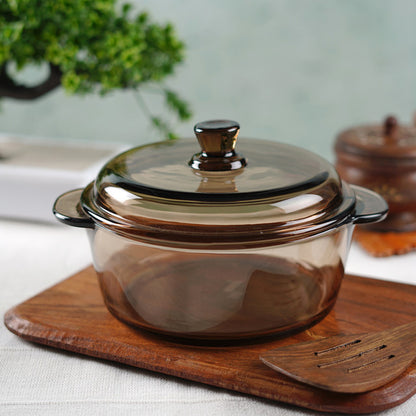 Brown Serving Bowl with Lid