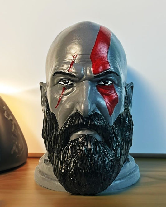 God Of War Kratos Face PLA Sculpture