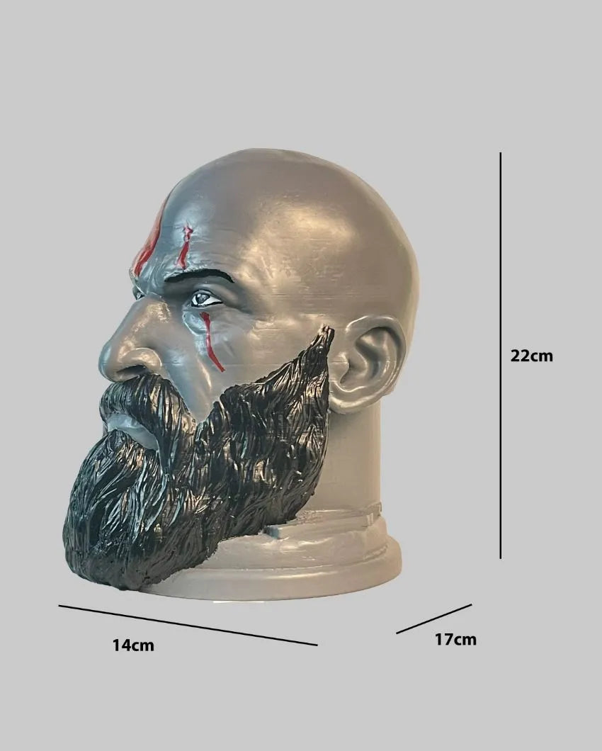 God Of War Kratos Face PLA Sculpture