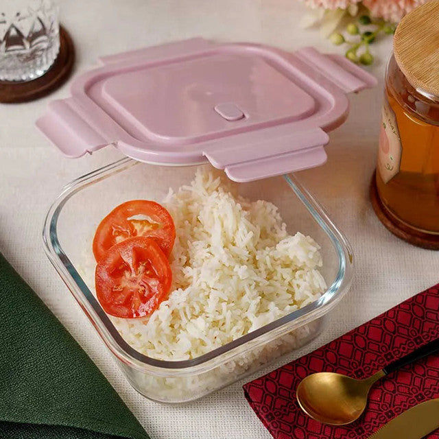 Square Shaped Glass Lunch Box | 800 ml