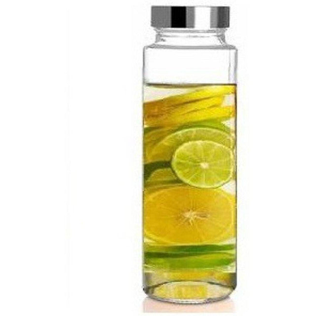 Clear Glass Bottle for Food and Drink Storage Versatile Designer Look | 750 ML | 3 x 10 inches