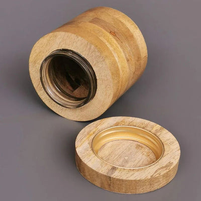 Rose Eco Friendly Wooden Jars | 250Ml | 4 x 4 inches