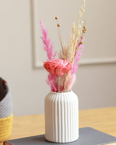 Snow White Vase with Aroma Bunches