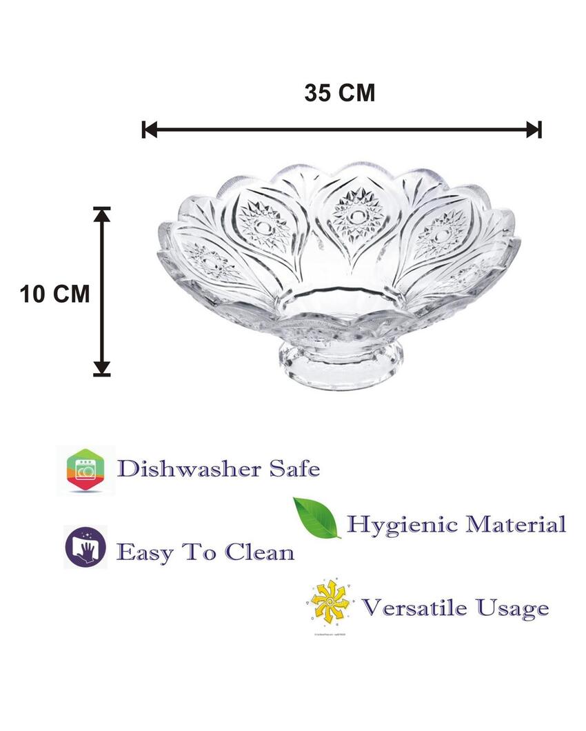 Premium Clear Glass Two Beer Mugs with One Snack Plate Combo | Set of 3 | 400 ML