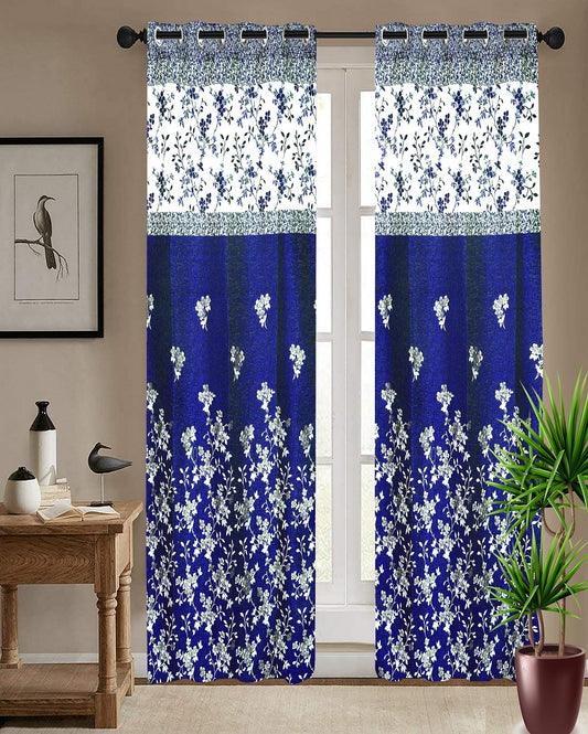Jacquard Polyster Door Curtains | Set of 2 | 7 Ft